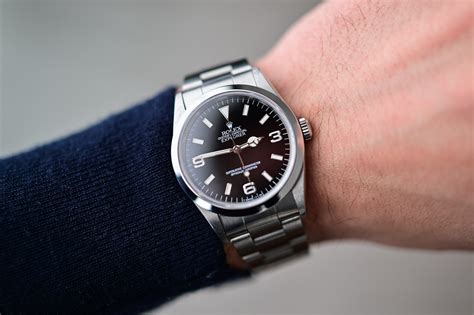 rolex explorer 1 on leather|rolex explorer 1 36mm 124270.